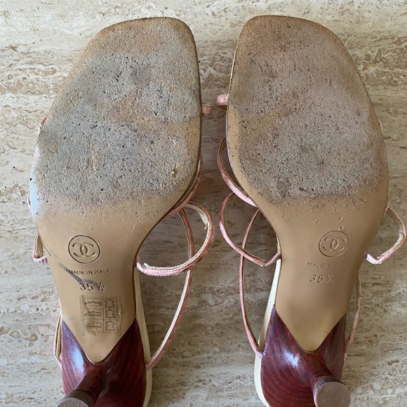 Vintage Chanel Rosebud Sandal Kitten Heels - Picture 13 of 13
